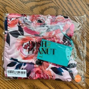 Posh Peanut Dusk Rose cap sleeved romper